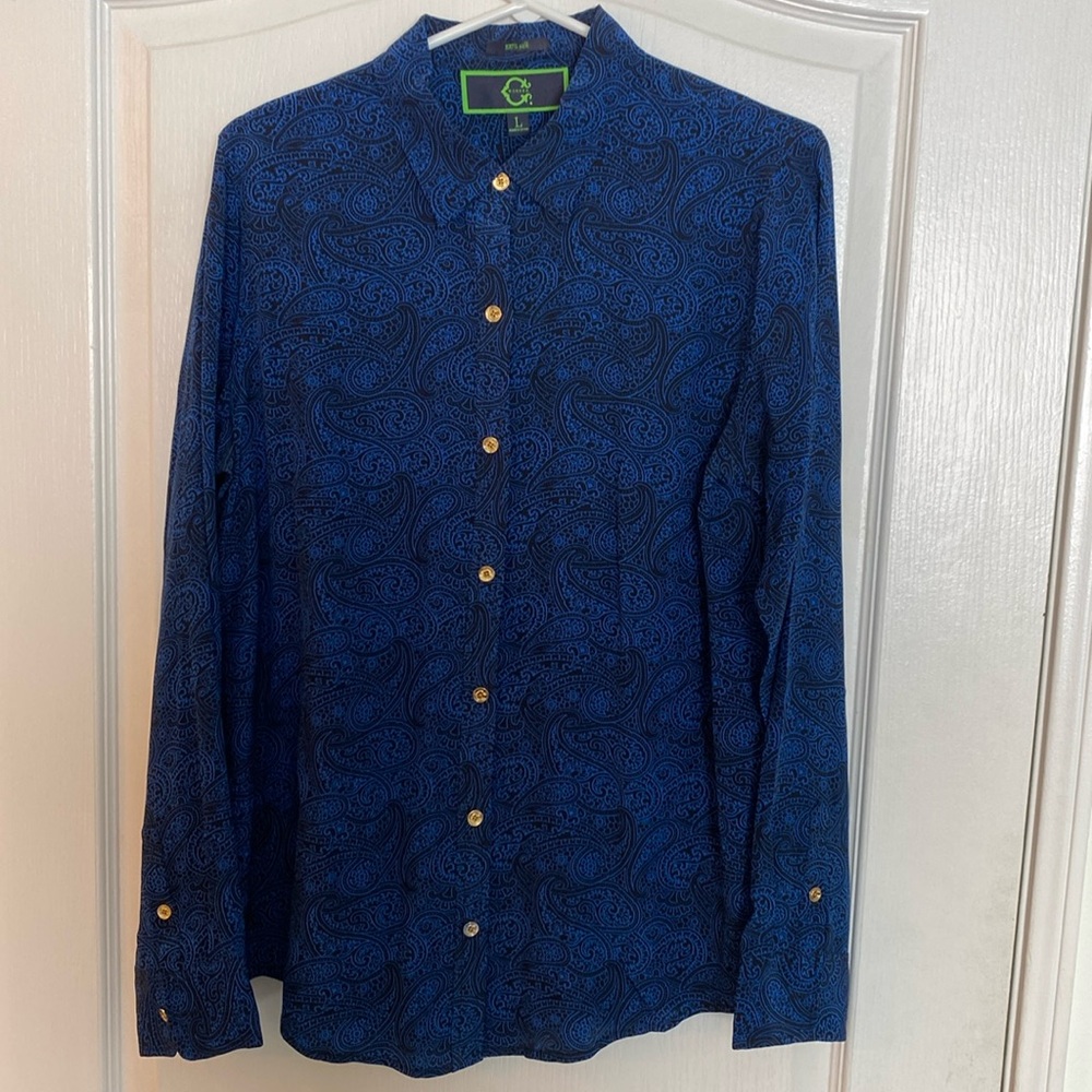 C wonder silk top gold buttons